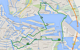 Thumbnail map Around IJ Harbour via Oranjesluizen (locks) Walk