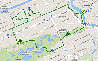 Thumbnail map of Vondelpark and WG-terrein Walk